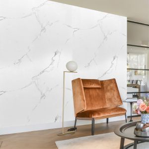 Panel adhesivo tipo mármol blanco de 1,2 x 2,8 m. - K HOME