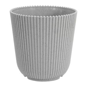 Maceta plástica redonda de 9,5 x 9,5 x 9,8 cm color gris. - K HOME