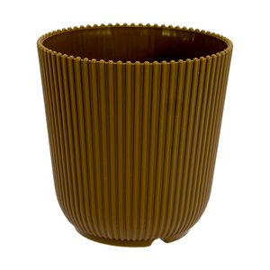 Maceta plástica redonda de 9,5 x 9,5 x 9,8 cm color café. - K HOME