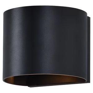 Aplique LED circular de plástico color negro para pared. - K PRO