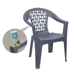 Silla con brazos Confort gris oscuro. - CASA PICA