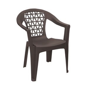 Silla con brazos Confort café camel. - CASA PICA