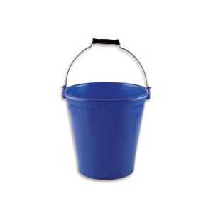 Balde de plástico con asa metálica, capacidad de 12 lts azul. - CASA PICA