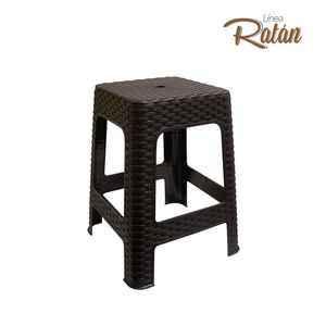 Banco Ratan plástico café. - CASA PICA