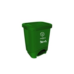 Tacho Dual de reciclaje con pedal de 24 lts verde. - CASA PICA