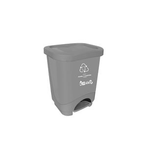 Tacho Dual C-Pedal Reciclaje de 24 lts gris. - CASA PICA
