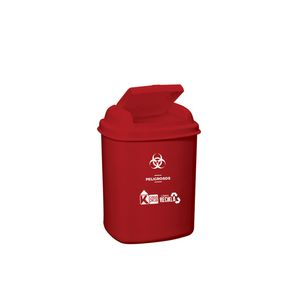 Tacho reciclaje Little Basket rojo, cumple con norma NTE INEN. - CASA PICA