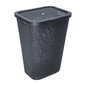 Cesto de Ropa Aura gris oscuro. - CASA PICA