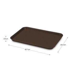 Bandeja plástica multiusos café. - CASA PICA