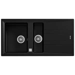 Fregadero STONE 60 reversible de Tegarnite+ CARBON de 1 y media cubeta de 1000 x 510 mm. - TEKA