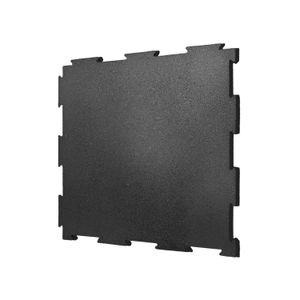Piso ECOMILANO de caucho reciclado de 50 x 50 x 1,20 cm negro. - ECOCAUCHO