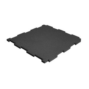 Piso ECOMILANO de caucho reciclado de 50 x 50 x 1,20 cm negro. - ECOCAUCHO