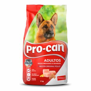 Croquetas para perros adultos con sabor a pollo 100% balanceado; 2 KG - PRO-CAN