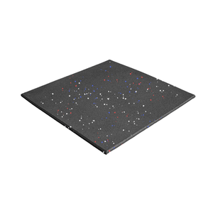 Piso ECOLISO de caucho reciclado con chispas de 49 x 49 x 1,6 cm negro. - ECOCAUCHO