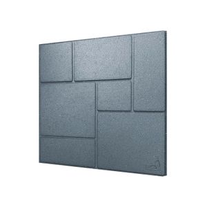 Piso ECOLABRADO de caucho reciclado de 50,5 x 50,5 x 1,5 cm gris. - ECOCAUCHO