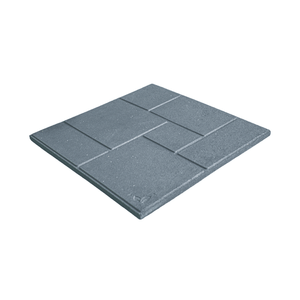 Piso ECOLABRADO de caucho reciclado de 50,5 x 50,5 x 1,5 cm gris. - ECOCAUCHO