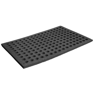 Afombra antifatiga industrial ergonómica de caucho reciclado de 98 x 150 cm negra. - ECOCAUCHO