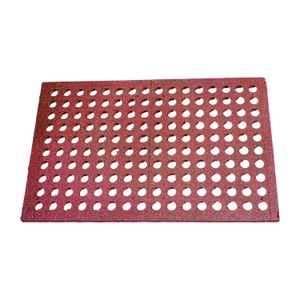 Afombra antifatiga ergonómica de caucho reciclado de 48,5 x 75,5 x 5 cm terracota. - ECOCAUCHO