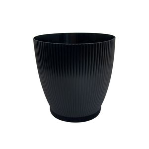 Macetero DECO GLAM pequeño color negro de 6 lts. - CASA PICA