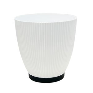 Macetero DECO GLAM grande color blanco de 20 lts. - CASA PICA