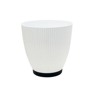 Macetero DECO GLAM pequeño color blanco de 6 lts. - CASA PICA