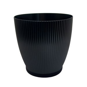 Macetero DECO GLAM grande color negro de 20 lts. - CASA PICA