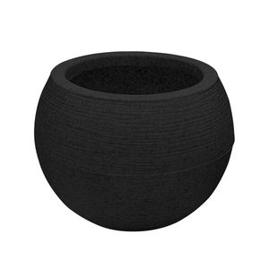 Maceta DECO STONE CALIZA redonda alto de 28 lts negro. - CASA PICA