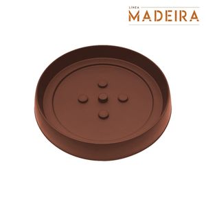 Base de macetero RATÁN MADEIRA redondo mediano color café. - CASA PICA