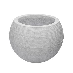 Maceta DECO STONE CALIZA redonda alto de 28 lts gris. - CASA PICA