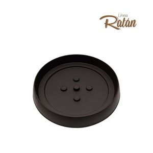 Base de macetero RATAN redonda color café de 13 cm. - CASA PICA