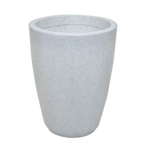 Macetero DECO STONE JADE bajo de 27 lts color gris. - CASA PICA