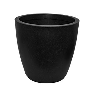 Macetero DECO STONE JADE alto de 52 lts color negro. - CASA PICA