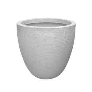 Macetero DECO STONE JASPE bajo de 27 lts color negro. - CASA PICA