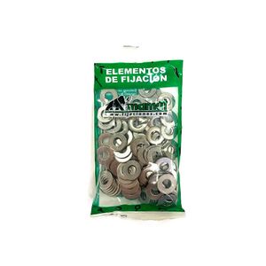 Arandela plana de acero inoxidable de 1/4". Pack x 100 unidades. - DISMAC