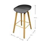 Silla-de-bar-alta-con-respaldo-ergonomico-bajo-de-una-sola-pieza-y-patas-de-madera.-Capacidad-110-kg.-Negro-K-HOME