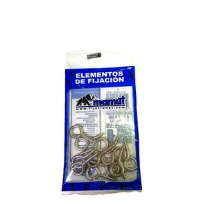 Cáncamo cerrado niquelado #7. Pack x 12 unidades. - DISMAC