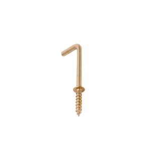 Cáncamo dorado tipo L y rosca de fijación con tope de 1-1/4". Pack x 8 unidades. - DISMAC