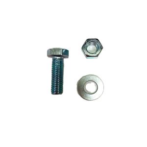 Perno hexagonal con tuerca y arandela plana de 1/4" x 1-1/2". - DISMAC