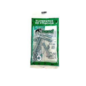 Perno hexagonal con tuerca y arandela plana de 1/4" x 1-1/2". - DISMAC