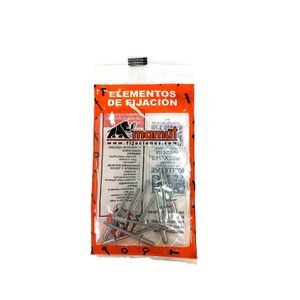 Remache pop de 5/32" x 5/16". Pack x 10 unidades. - DISMAC