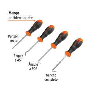 Juego de 4 puntas y ganchos multiusos - TRUPER