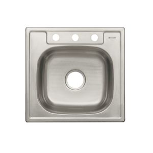 Fregadero empotrable de 50 x 53 cm de acero inoxidable 304. - FOSET