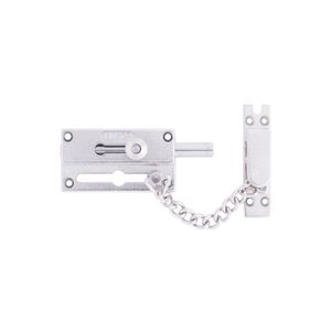 Picaporte con cadena de zamac de 4” niquel. - GATO