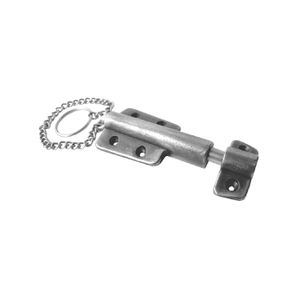 Picaporte con cadena de zamac de 4” galvanizado. - GATO