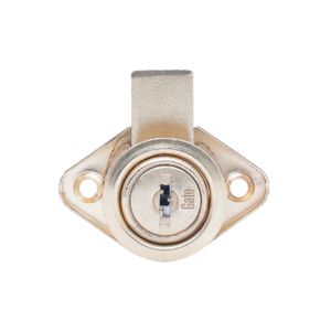 Cerradura 1560 para muebles en general con cilindro de 7/8" latonado. - GATO