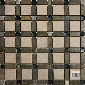 Mosaico en malla CRETA VC-9043-CR de 30 x 30 cm Presentación x unidad. - PRODECOR