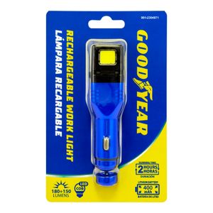 Linterna LED recargable 3 en 1 con 180 lm de iluminación. - GOODYEAR