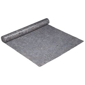 Fieltro protector reusable color gris de 1 x 15 m para pisos. - BYP