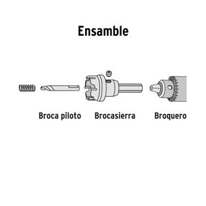 Broca Sierra para metal de 1-1/8" con dientes de carburo de tungsteno + broca piloto de acero M2. - TRUPER