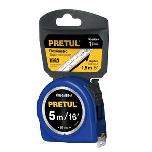 Flexómetro de 5 m con cinta de 19 mm, fabricado en ABS resistente. - PRETUL